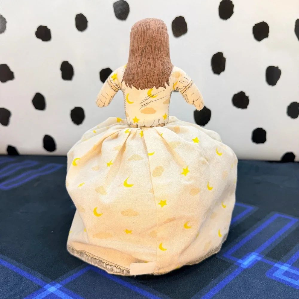 Handmade Topsy Turvy Flip Doll Kids Blue Cream Reversible Cloth Rag Doll